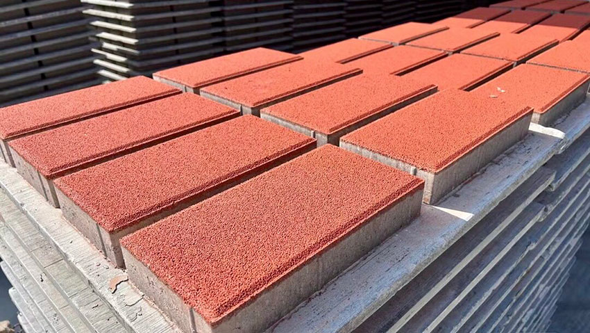 氧化铁红在铺路砖中的着色应用案例