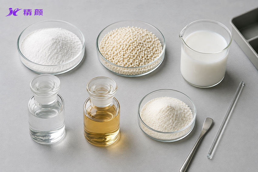 粉末、颗粒、乳液和液体等不同形态的常见化工助剂