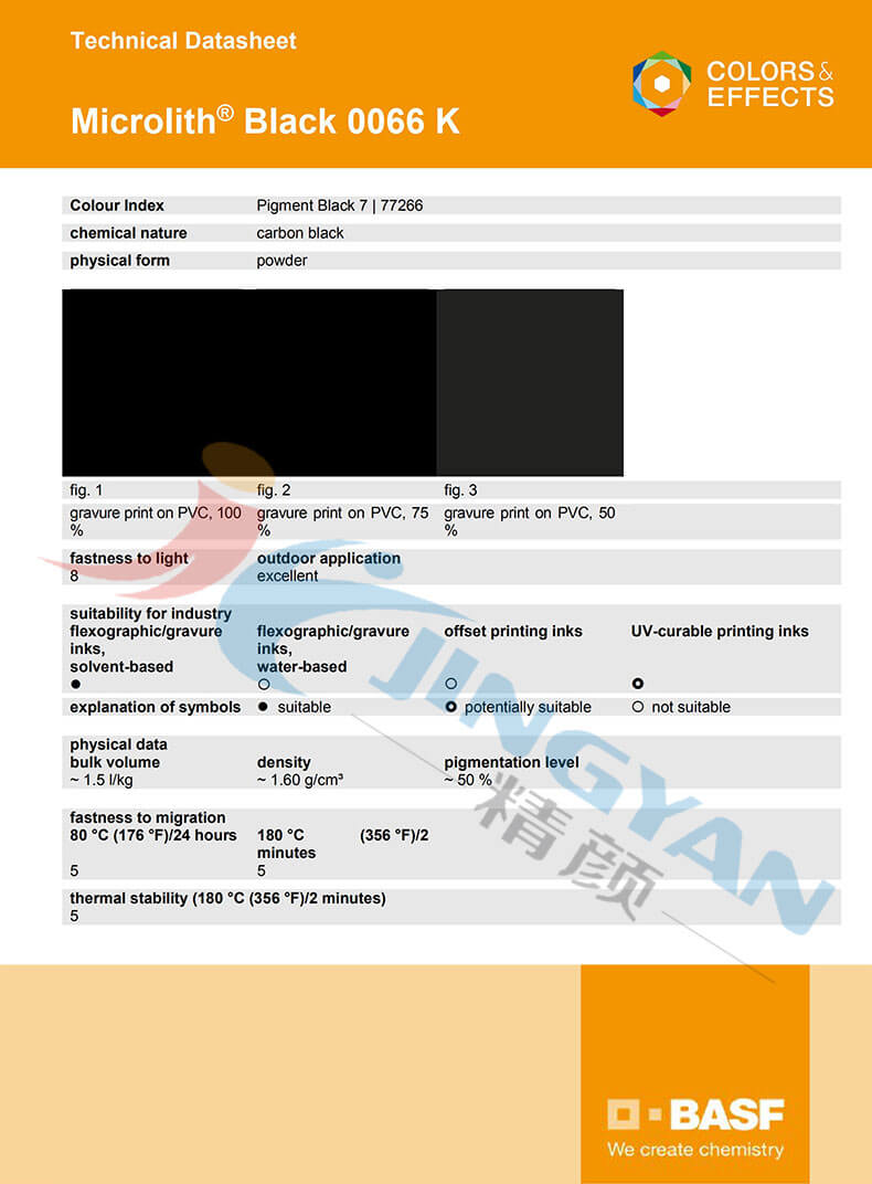 巴斯夫0066K预分散炭黑颜料TDS技术数据表