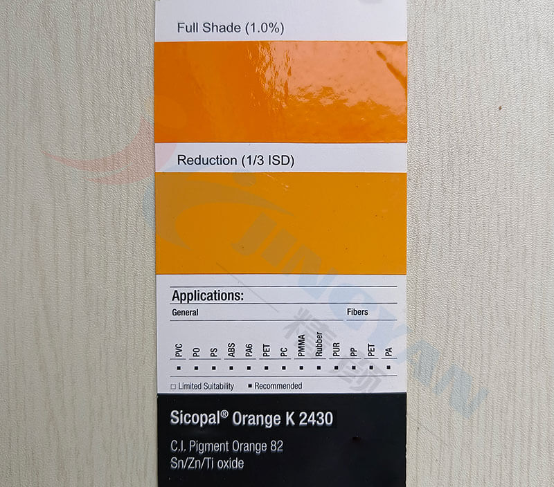 巴斯夫Sicopal Orange K2430无机颜料橙82色卡