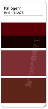 巴斯夫颜料红L3875苝红颜料色卡